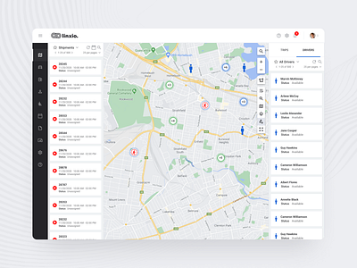 Linxio Vehicle Management System_Delivery Screen apps dashboard interface minimal tracking management system ui vehicle management system