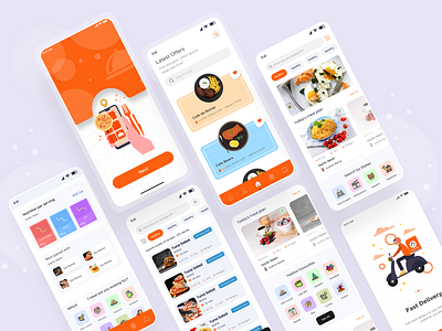 Food App Mobile Design app design chef app fast food food food delivery food delivery application food delivery service food order ios mobile app product design restaurant app splash screen