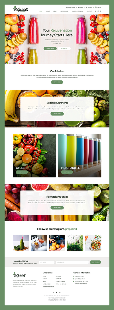 ReJuicin8 // Web Design drink drink web design ecommerce ecommerce web design healthy juice juice web design rejuvenation retail retail web design
