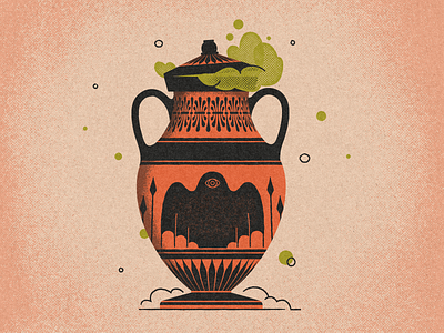 Urn - Fright Fall Drawing Challenge ancient rome clay fright fall ghost ghosts halloween hellsjells historical history horror illustration old urn retrosupply roman urn scary sprits urn
