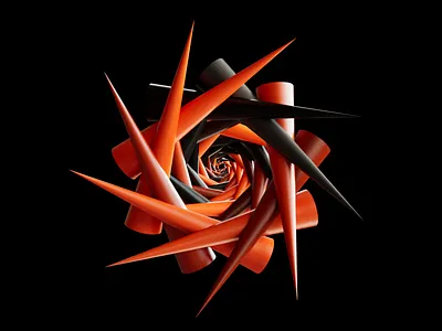 Thorns 3d c4d cinema4d design illustration red redshift