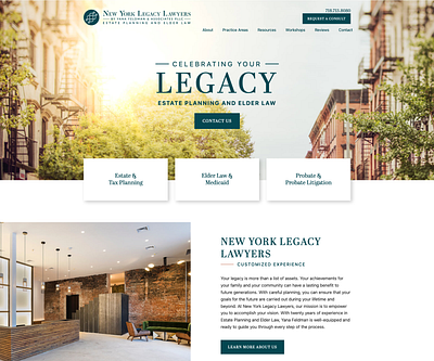 New York Legacy Lawyers design ui