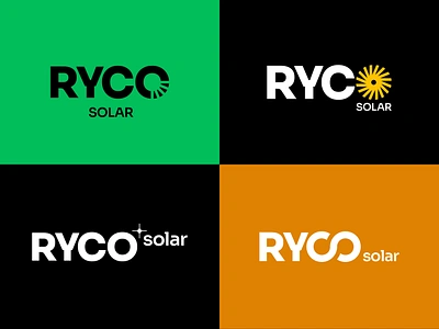 RYCO Solar Logo Exploration branding design fort worth illustrator logo logo design logomark logotype roofing ryco solar type typography