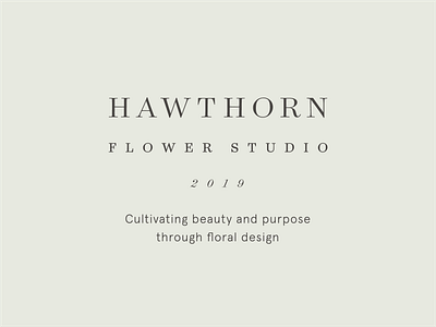 Hawthorn branding identity typography