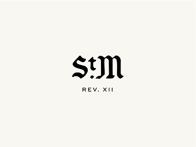 St. M branding logo typography