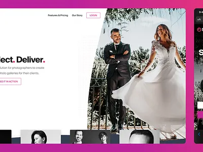 Shotdrop photography web application web design