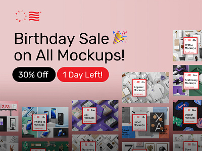 Last Chance! Birthday Sale! birthday branding design downalod identity mockup psd sale template