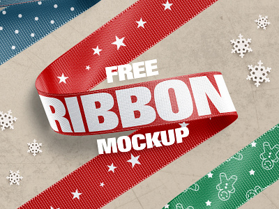 Free Ribbon Mockup decor download free freebie gift mockup psd ribbon silk strip