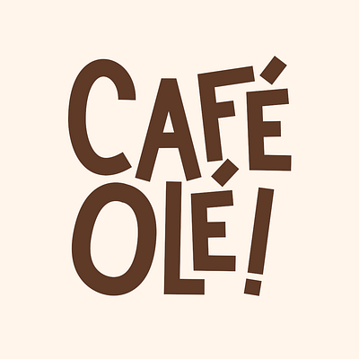 Café Olé! - Logo Type Animation 2d after effects animation custom animated font design logotype minimal motion motion design motion graphics type typography