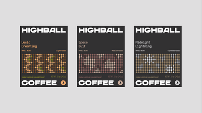 Highball Coffee - Label Design System adventure animation bold boulder brand identity branding brutalism cafe climb climbing coffee graphic design label logo mountain packaging rock specialty coffee trekking typography