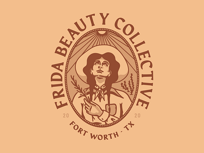 Frida Beauty Collective - Holistic Cowgirl apparel design beauty cowgirl design fort worth healing holistic illustration illustrator lasso merch natural portrait race st rope salon shirt design type typography western