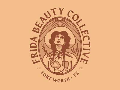 Frida Beauty Collective - Holistic Cowgirl apparel design beauty cowgirl design fort worth healing holistic illustration illustrator lasso merch natural portrait race st rope salon shirt design type typography western