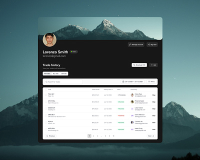 User Profile Design dailyui graphic design ui user profile ux