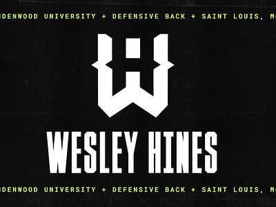 Wesley Hines - Logo & Visual Identity branding design football h icon design identity logo monogram sports texture typography vector w