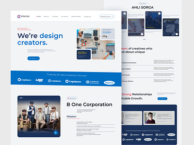 Company Profile - B One Corporation branding companyprofile designweb graphic design ui web webcomponyprofile website