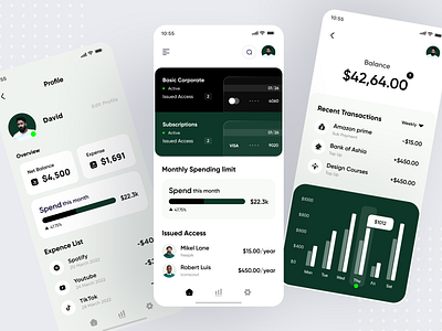 Financial -Mobile App app app design balance banking app card cash deposit design finance management financial app fintech fintech app loan management tool mobile mobile app money subscribe transaction ui