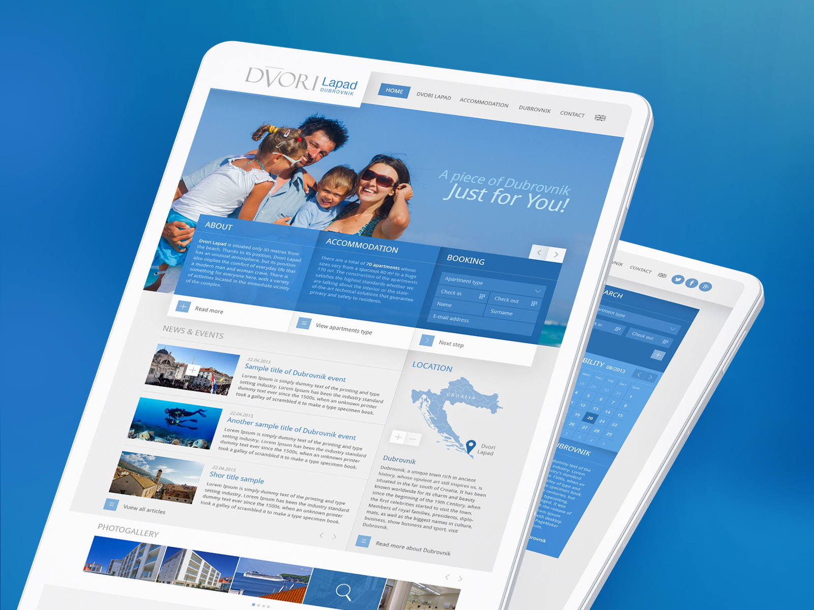 Dvori Lapad design hotel mihael.net resort responsive ui web design