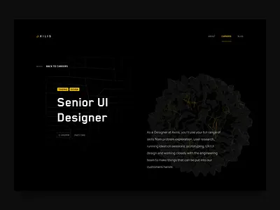 Axilis - Agency Website - Job Description careers corporate dark description job job requirements jobs modern requirements web web design