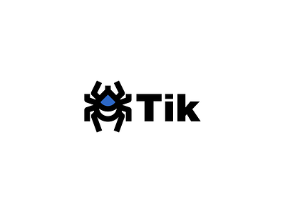 Tik Insect Logo black blue bug bug logo insect insect logo logo design tick tick insect