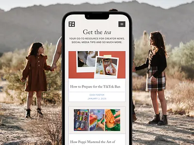 Planoly Web Design Mobile blog community creators design mobile social media web design web development webflow