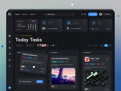 Dashboard - Task Manager company dashboard dashboard dashboard design dashboard ui manager qclay stats task trend ui ux web web app website