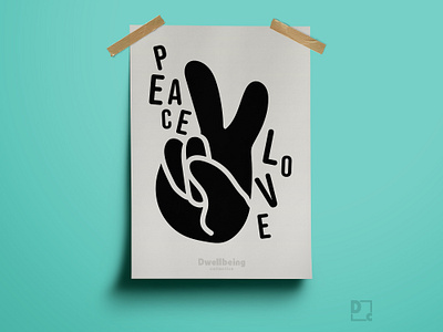 Peace & Love apparel design art branding clean design flat graphic design illustration poster design