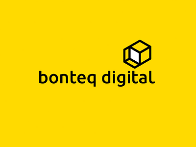 BonteQ Digital 3d 3dtours bonnet box brand branding construction design digital drone drones font identity illustration letter logo logotype photo services yellow