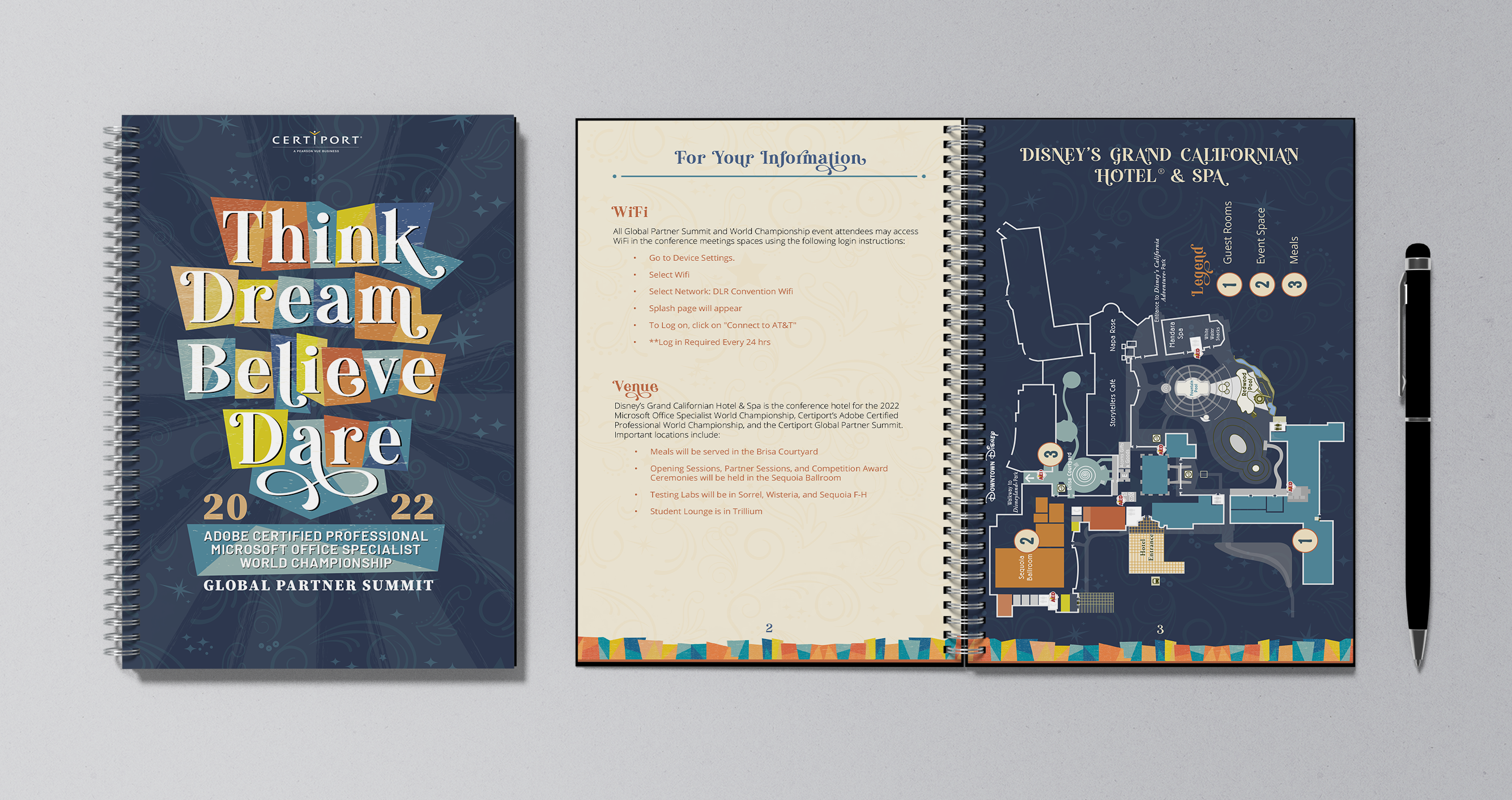 Event Guidebook event guide graphic design guidebook indesign print design