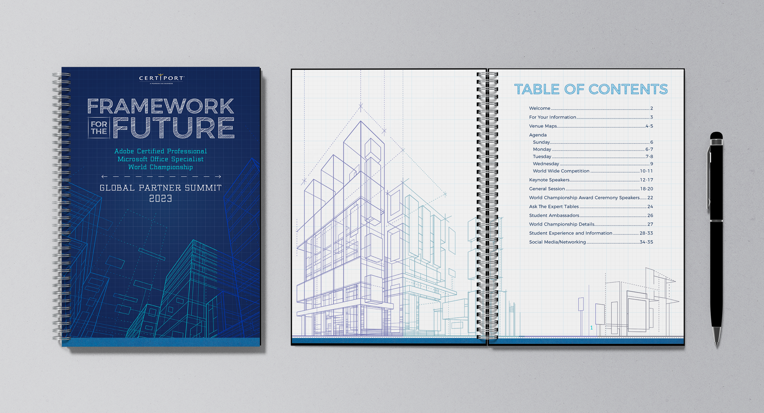 2023 Event Guide Book conference guide event design graphic design guide book indesign print design