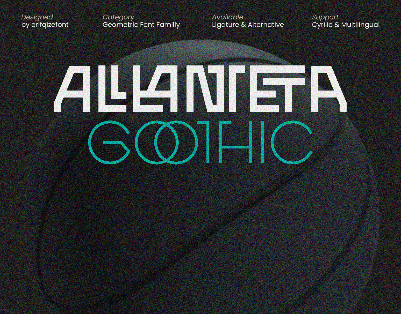 ERF Alanteta Gothic Modern Geometric Fonts ligature