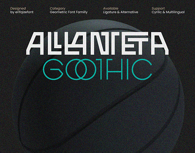 ERF Alanteta Gothic Modern Geometric Fonts ligature