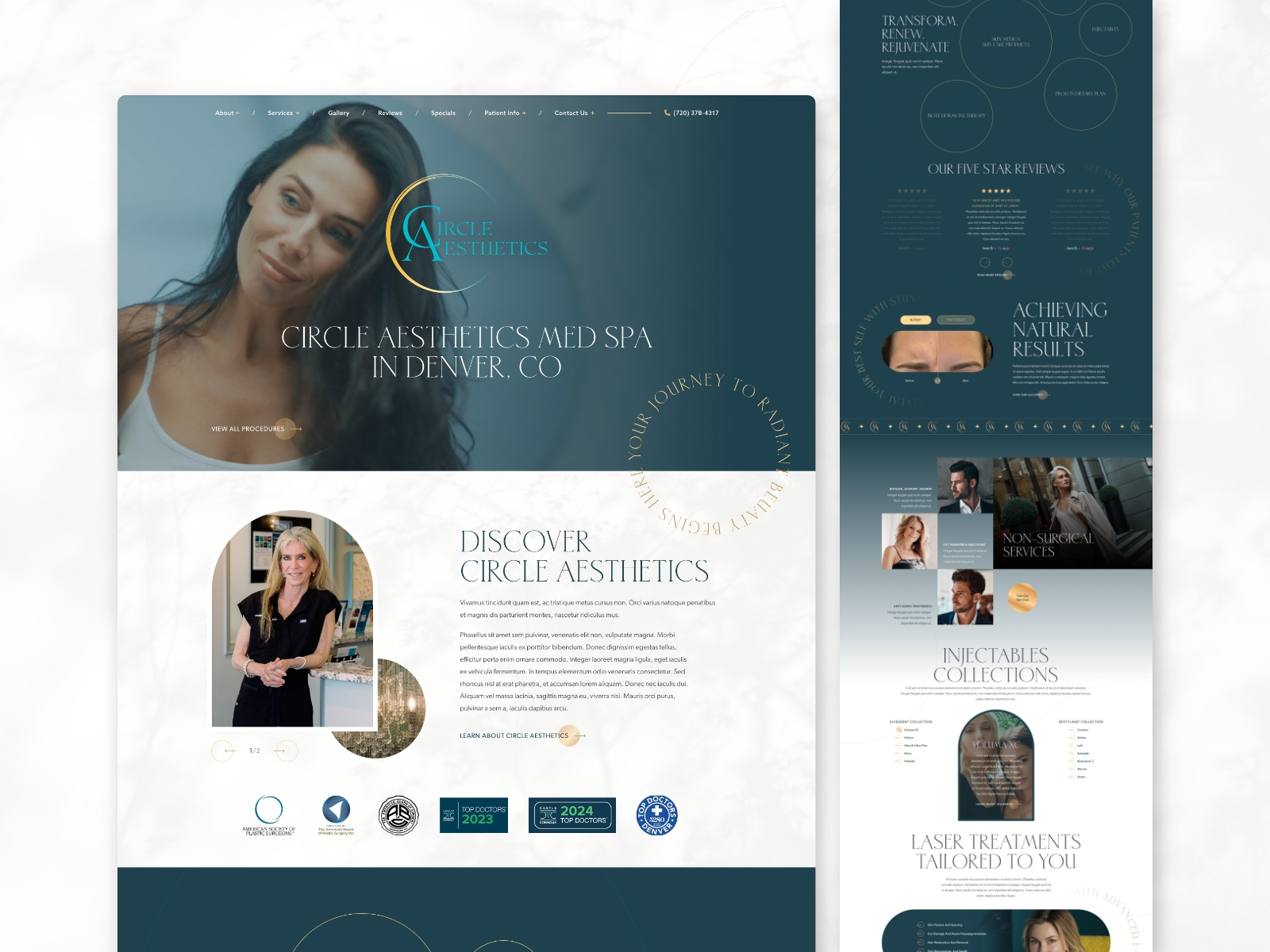 Circle Aesthetics – Web Design luxury modern