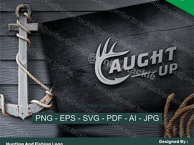 C Letter Deer Antler Hook Fishing Hunting Logo design inspiration