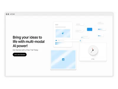 AFFiNE's Website affine ai app branding design illustration layout productivity tool ui ux web whiteboard