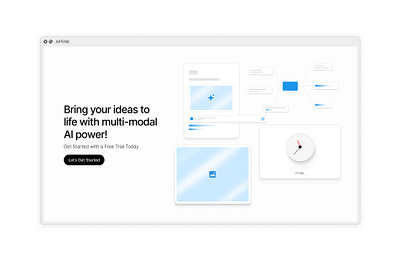 AFFiNE's Website affine ai app branding design illustration layout productivity tool ui ux web