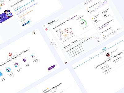 Dahboard / Overview app audencia clean dashboard data design flat layout onboarding pdf plan progress pymes report ui ux web wizard