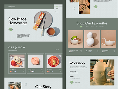 Ceramics Product Website. branding ceramics colour cook cooking design kitchen landing page product startup trending typography ui ux ui design visual designer web web design web landing webdesign website