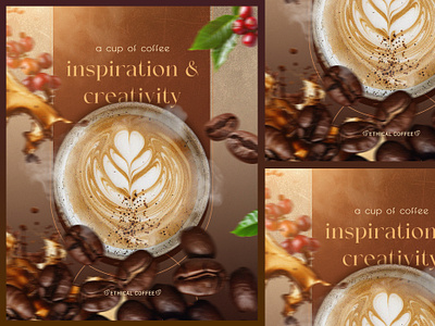 Coffee: Your Inspiration & Creativity | Flyer brand branding chocolate classic coffee coffee beans coffee lover coffee shop design drink fb flyer graphic design logo minimalist philosophical photoshop poster typography