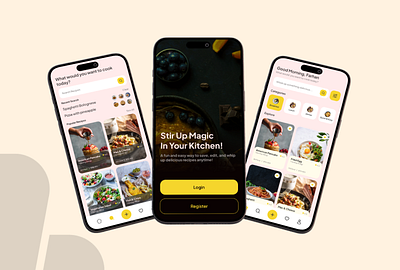 WhiskIt - Food Recipe App branding design food graphic design meal planner mobile mobile app recipe app social media ui ux