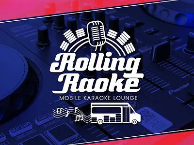 Rolling Raoke advertising branding graphic design karaoke logo print social media vector