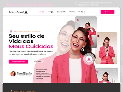 Raquel Concierge Website branding logo ui