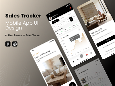 Sales Tracker Application – Case Study app design customer follow up follow up follow ups app furniture app lead management app luxury app mobile app mobile dashboard payment follow up payment follw up poc app roles based sign in sales app sales executive app sales tracker sales tracking app showroom sales app sign up screen tracker app