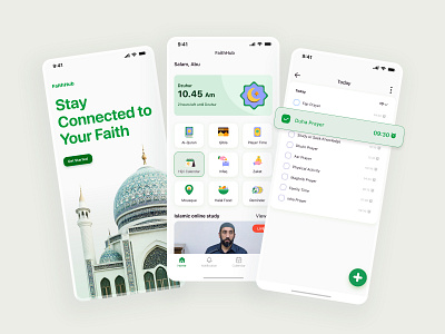 FaithHub – Islamic App for Prayer & Daily Worship activities apps icon illustration islam islamic muslim ramadhan ui ux