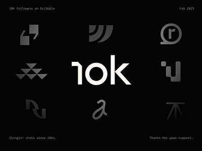 10,000 Followers - Thank you ❤️ branding logos ten thousand thanks type