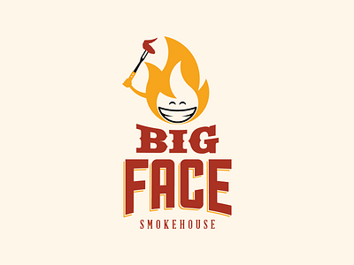 Big Face Smokehouse Logo Design branding design graphic design illustration logo