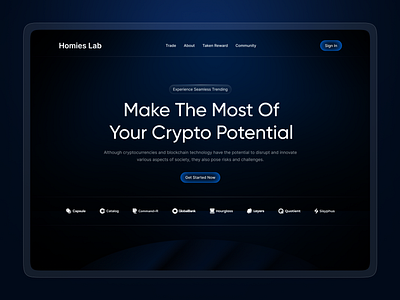 Crypto Token Landing Page blockchain crypto crypto platform crypto token homieslab landing page marketplace startup web3 web3 startup website