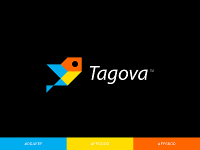 Tagova ecommerce logo, Modern, Geometric, Bird +Tag, Unused logo bird logo brand identity branding digital platform digital product e commerce logo ecommerce icon identity logo logo design logos logotype onogram playful shopping logo simple startup logo store logo tag