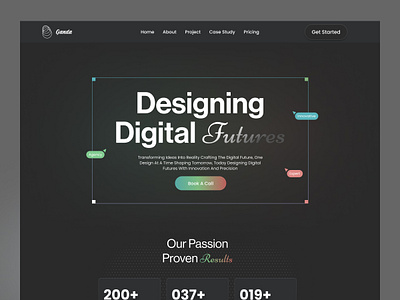 Digital agency website agency agency website animation clean clean ui dark mode dark website design digital agency graphic design ilustration landing page modern ui modern webste portfolio project reveiw studio website ui web