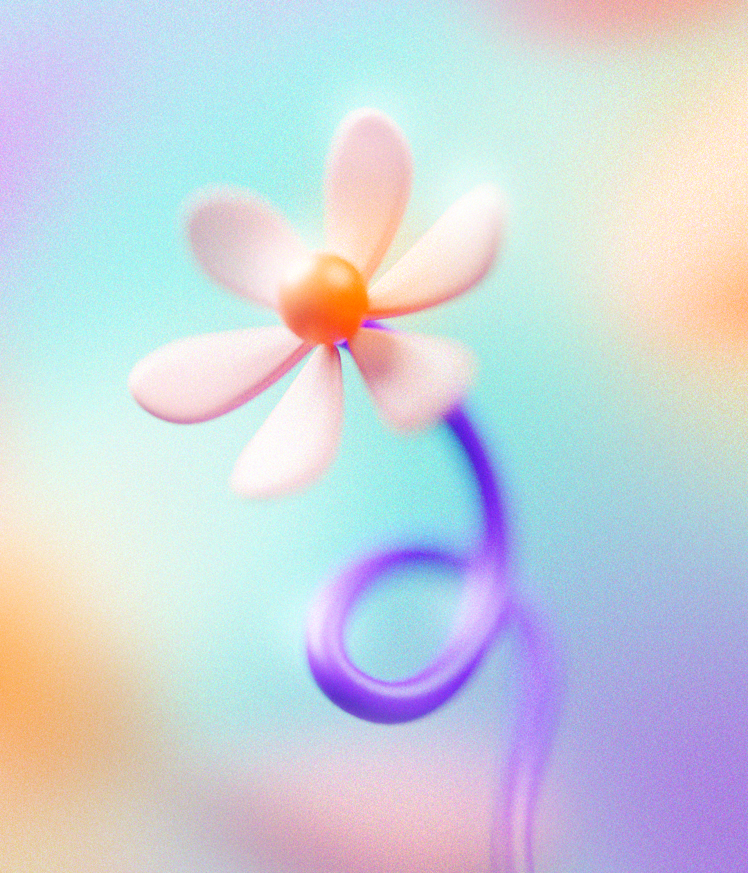 Inktober 01 - Sunflower 3d blender blur c4d flower gradient graphic design illustration inktober shine