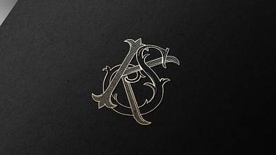 SK Monogram logo vintage